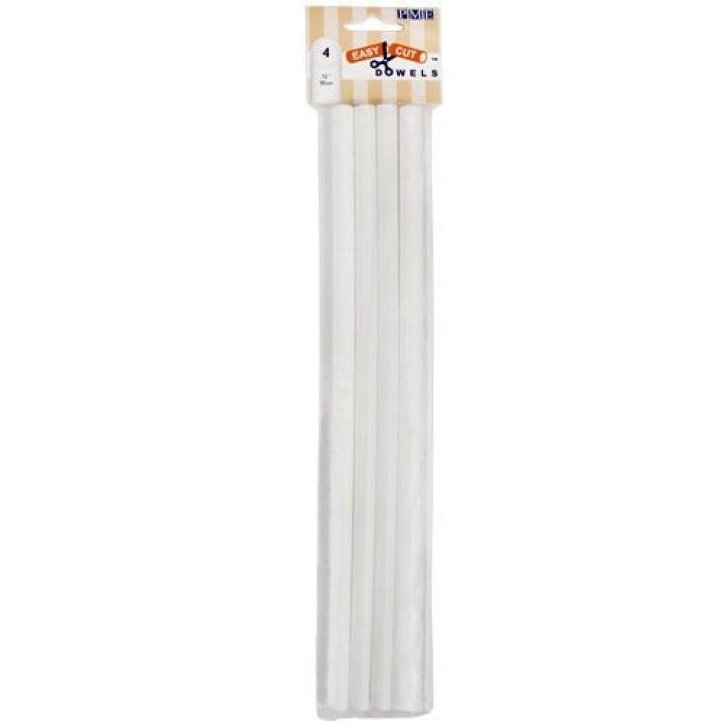 PME Easy Cut White Plastic Dowel Rods 12 inch long 4ct Party Party