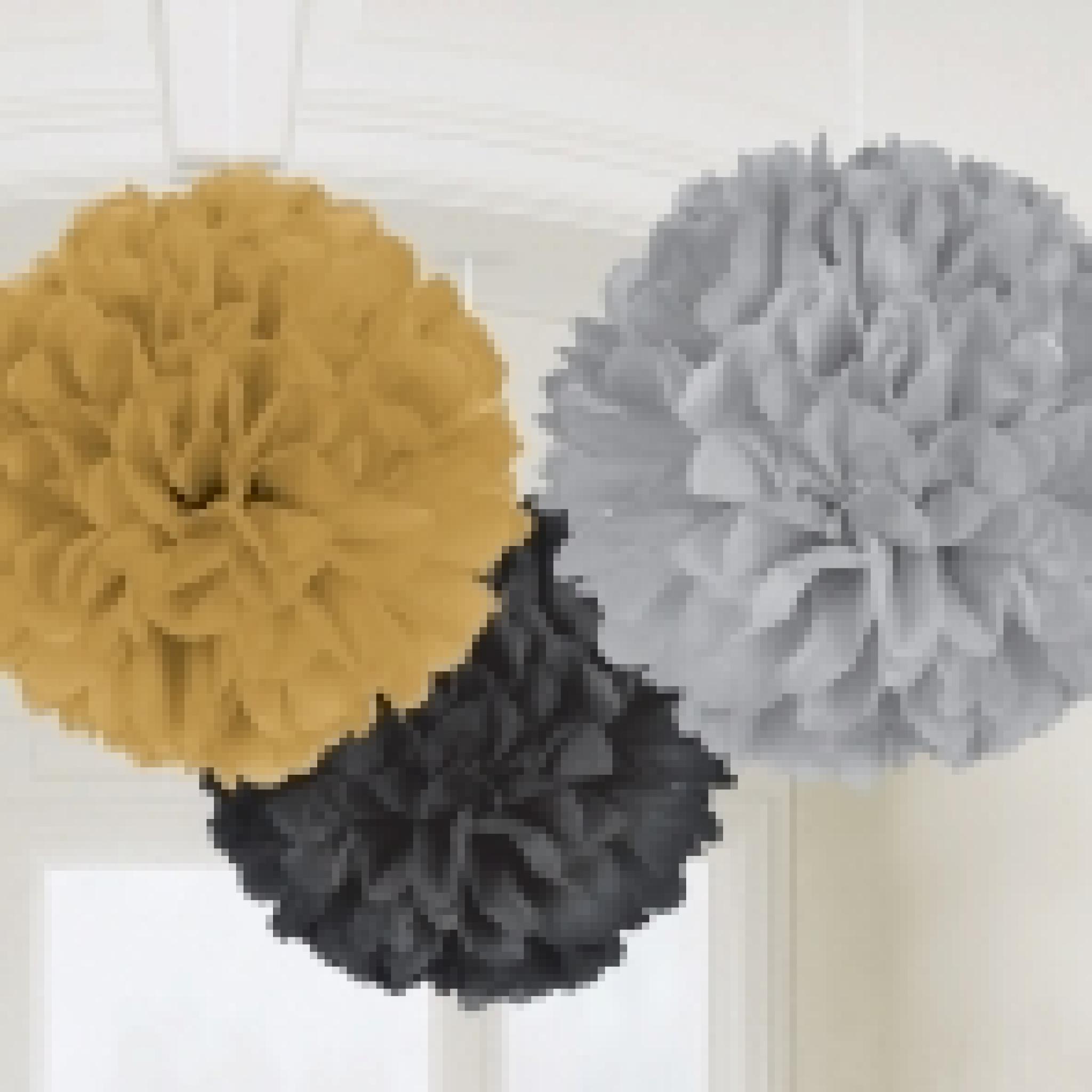 Fluffy Puff Ball Decorations 3pcs 16in Party Party