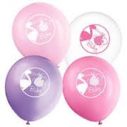 Baby Shower Latex Helium Quality Balloons 8 pcs