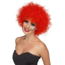 Funky Afro / Crazy Clown Wig Red