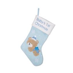 Babys First Christmas Stocking Blue / Pink