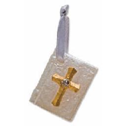 Resin Bible with Cross 30 x 40 x 10mm Gold