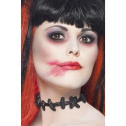 Stitched Up Choker with Stitched Neck Effect