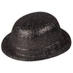 Hat Bowler Glitter 4 Assorted Colours Adult