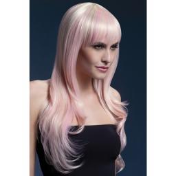 Fever Sienna Wig, Blonde Candy, Long Feathered with Fringe, 66cm / 26in