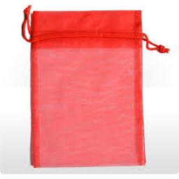Organza Pouch 10 Red Small