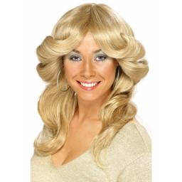 70s flick Wig Long Blond Wavy and Layered