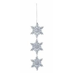 19cm Snowflake with Hanger Silver