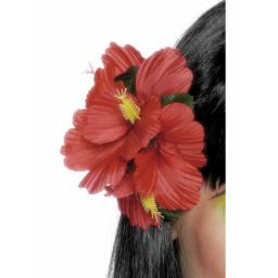 Hawaiian Flower Hair Clip Red