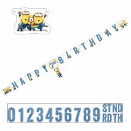 Minions Add an Age Letter Banner 1.80m