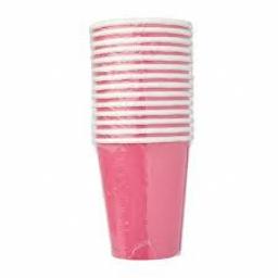 Hot Pink Paper Party Cups 14pcs 9oz