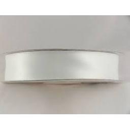 Double Sided Satin Ribbon 15mm Icing Whit Per Metr