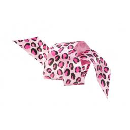 Satin Ribbon Pink Leopard Print 25mm