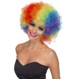 Rainbow Funky Afro / Crazy Clown Wig