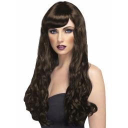 Desire Wig Long Brown with Curls & Fringe