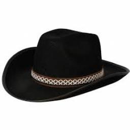 Black Cowboy Hat w/decorative band