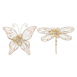20cm Gold Butterfly Decoration