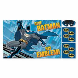 Batman Party Game Poster Stickers & Blindfold