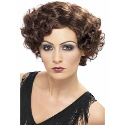 Flirty Flapper Wig Brown Short and Wavy