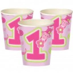 Wild Girl Pink ONE Paper Cups 8-9oz