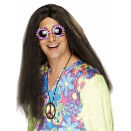 Hippy Wig Long with Centre Parting Brown