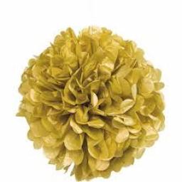 Paper Puff Ball Gold 16inch