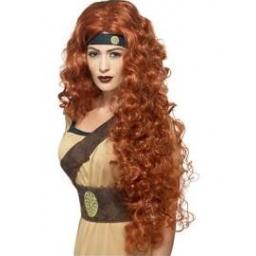 Medieval Warrior Queen Wig Auburn