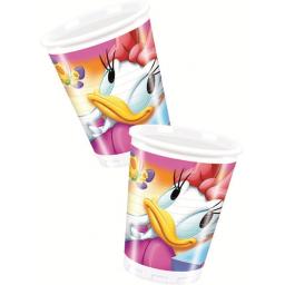 Daisy Duck Plastic cups 200ml 8pcs