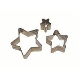 PME Stainless Steel Star Cutters Set/3