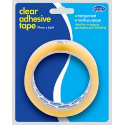 Clear Adhesive Tape 19mm x 66m