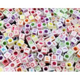 Fun Craft Letter Beads Multi Soft Colours