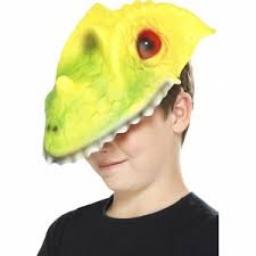 Crocodile Head Mask Green & Yellow EVA