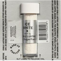 Sugarflair Edible Lustre- Ice White 2g