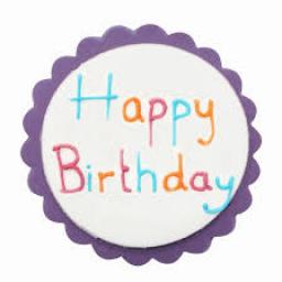 1 Bright & Bold Happy Birthday Sugarcraft Plaque