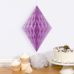 Diamond Shape Honeycomb 14 inch Lilac