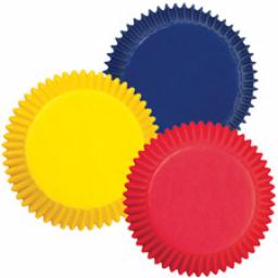 Assorted Primary Colors Mini Baking Cups 100pcs