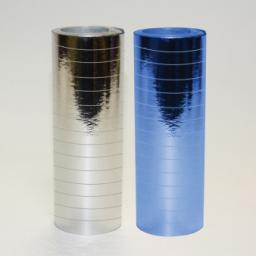 Metallic Silver & Blue Serpentine Rolls 4mm x 7mm