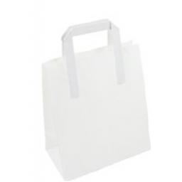 10 Paper Bag with handle white 12x21x25 cm