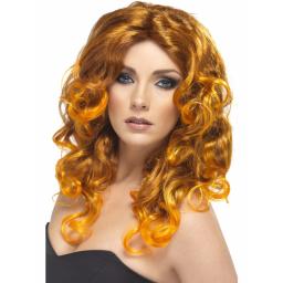 Glamour Wig Light Auburn Long & Curly