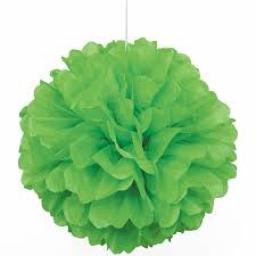 Paper Puff Ball 16inch Lime Green