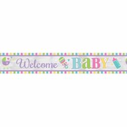 Welcome Baby Foil Banner 25 Feet