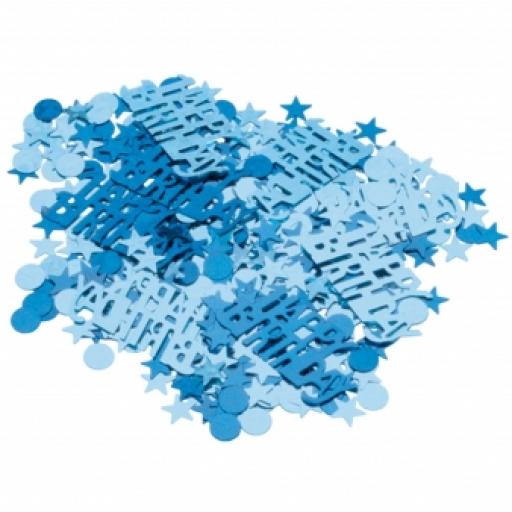 Happy Birthday Blue Sparkle Metallic Confetti 15g
