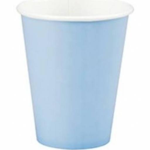 Powder Blue Paper Party Cups 14pcs 9oz