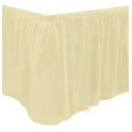 Plastic Ivory Table Skirt 73cm x 426 cm