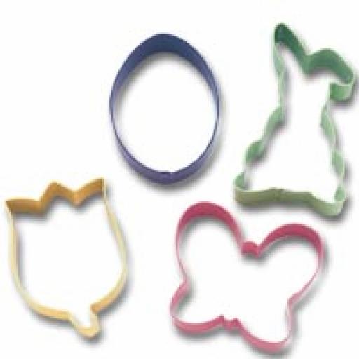 Easter 4pc Colored Metal Cutter Set