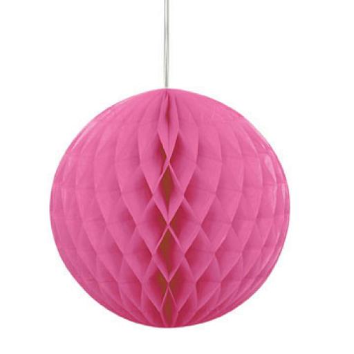 Honeycomb Balls 8 inch Hot Pink