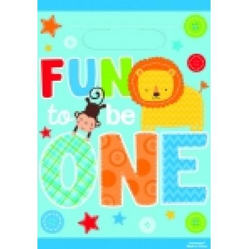 Fun To Be One Plastic Loot Bags 8pcs