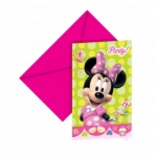 Minnie Mouse Invitations 6+6 Envelopes