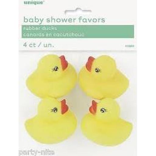 Baby Shower Favors Rubber Ducks 4pcs