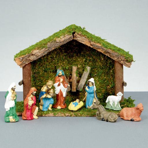 25x17cm 9pc Nativity Set
